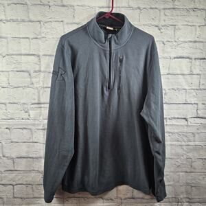 Under Armour Men's Microfleece 1/4 Zip Pullover Dark Gray Size XXL Loose